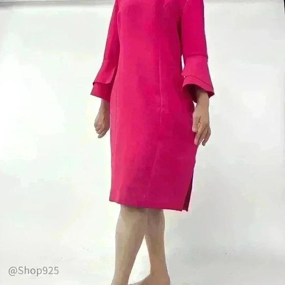 Pink Formal Work Casual Dress - Picture 3 of 5